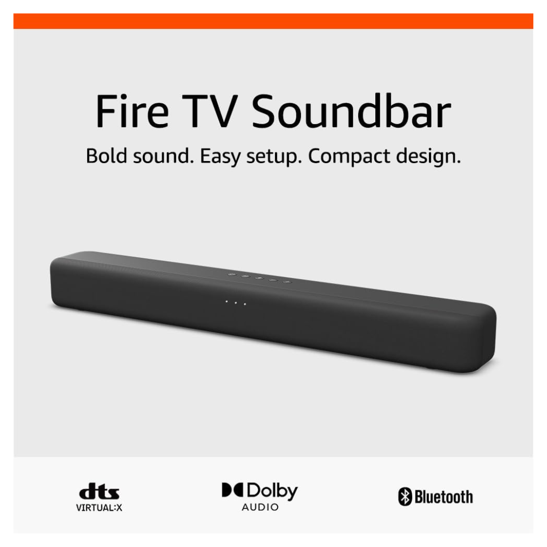 Amazon Fire TV Bluetooth Soundbar W/ DTS Virtual X & Dolby Audio