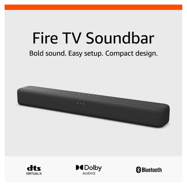 Amazon Fire TV Bluetooth Soundbar W/ DTS Virtual X & Dolby Audio