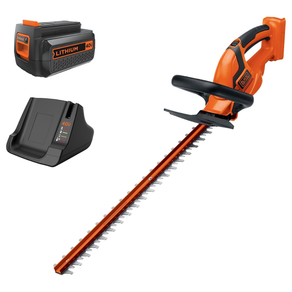 BLACK+DECKER 40V MAX Hedge Trimmer, Cordless, 24-Inch Blade, Battery And Charger Included