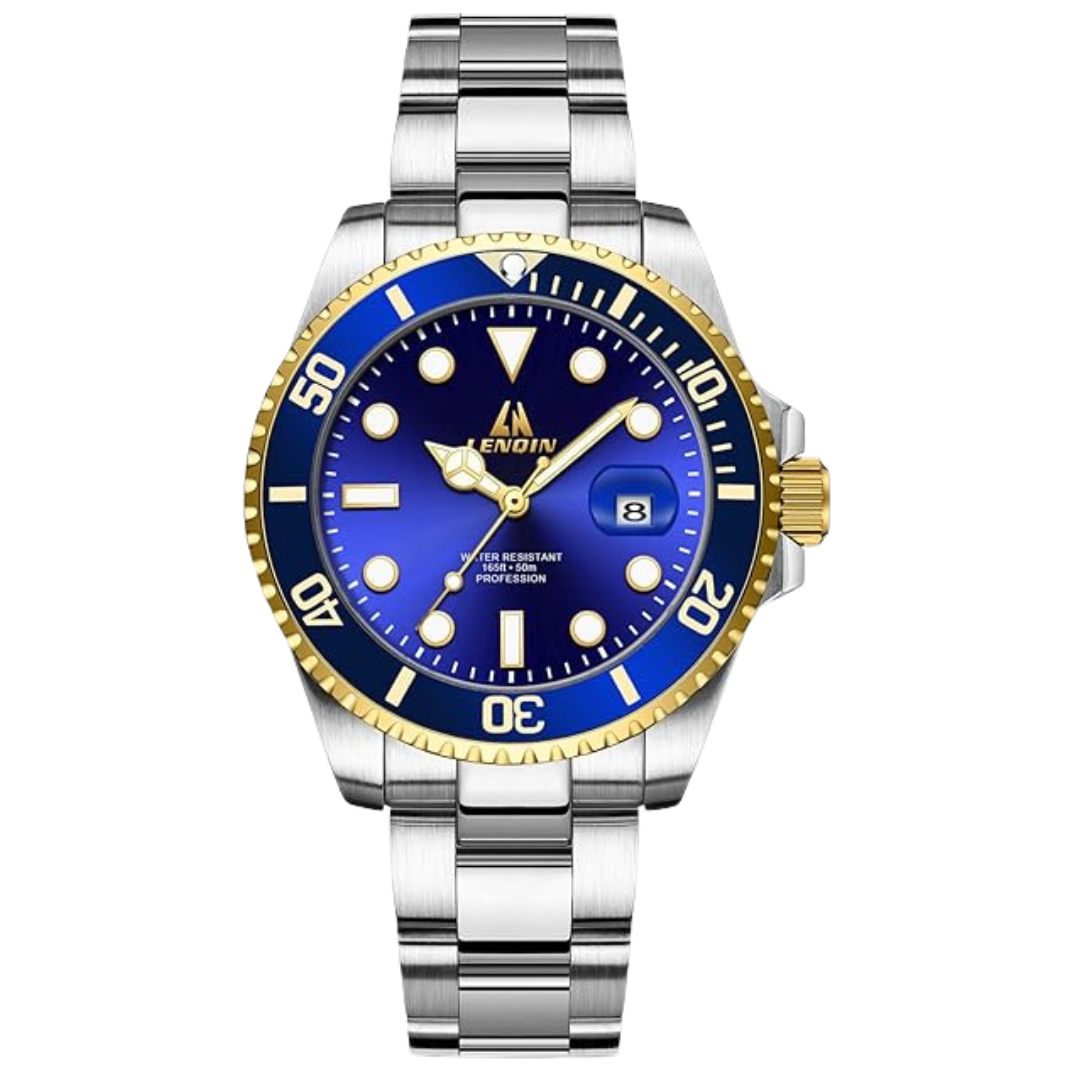 Ln Lenqin Men's Stainless Steel Analog Quartz Watch (Various)