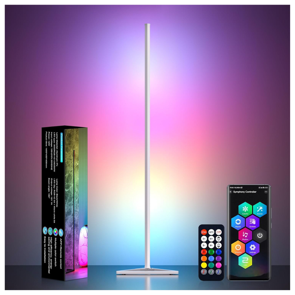 56'' Smart RGB Corner Floor Lamp With App & Remote