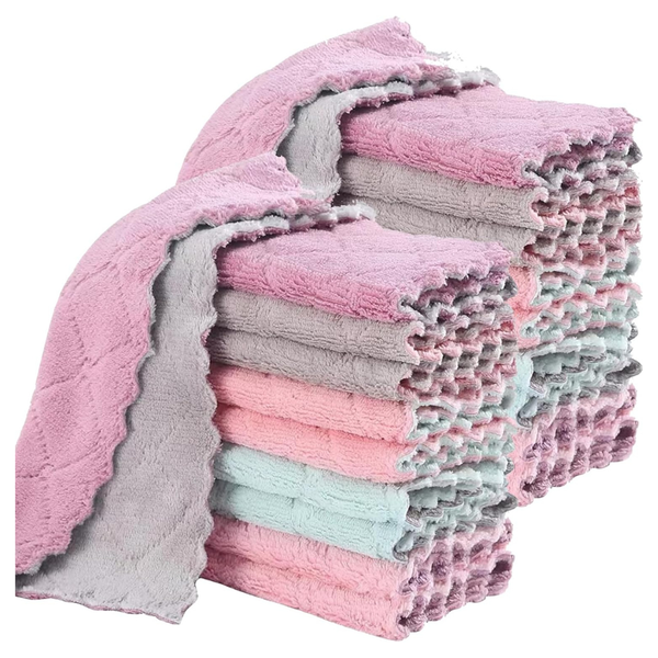 20-Pack 11"x 6" Super Absorbent Coral Velvet Dish Towels