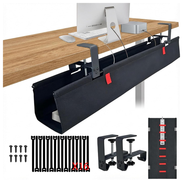 Under Desk Cable Management With Silicone Pads