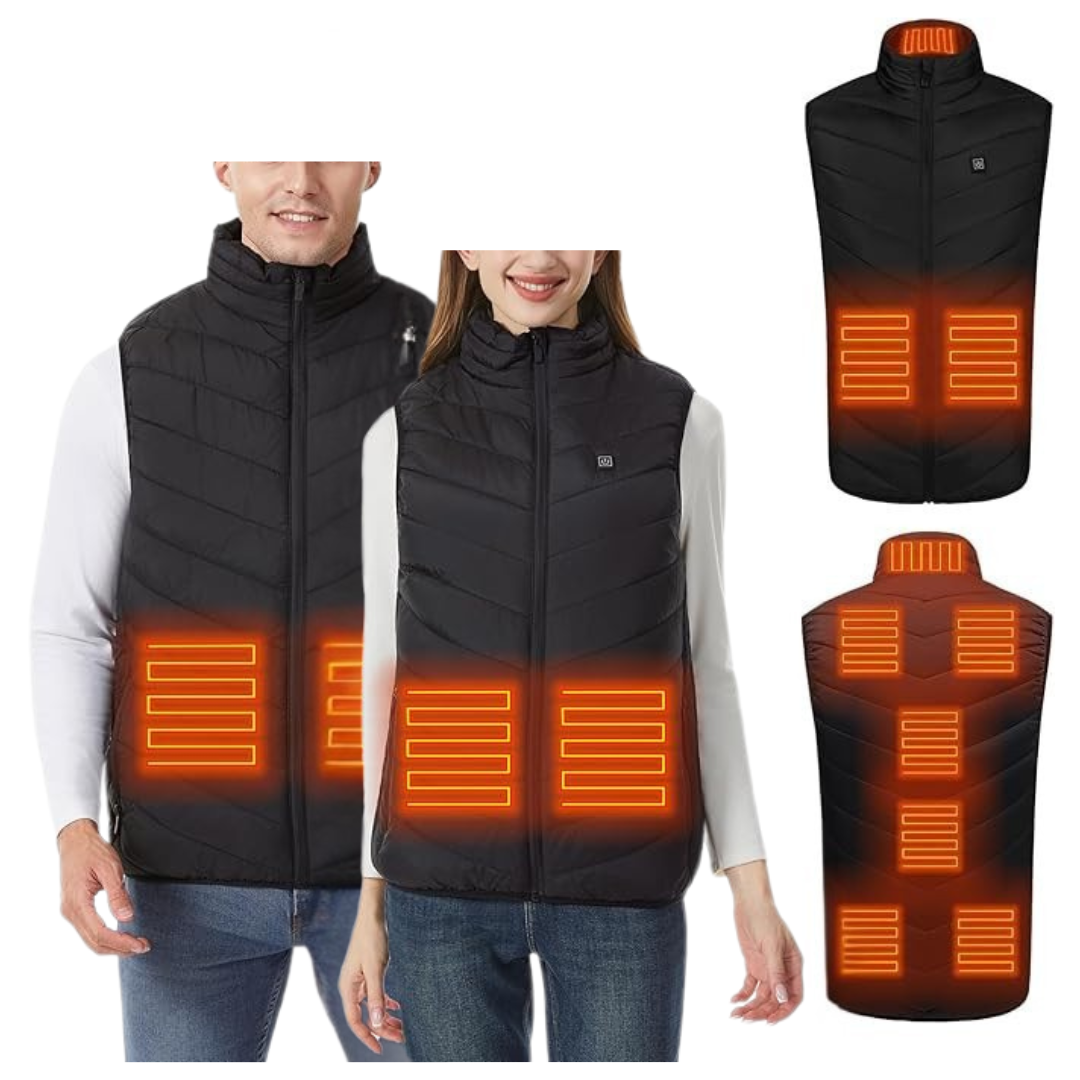 Unisex 9 Heating Zone Heated Vest W/ 3 Heat Levels