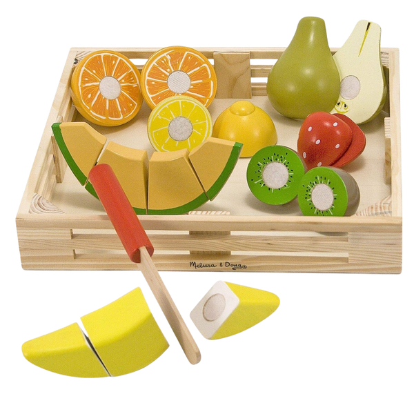 Melissa & Doug Wooden Cutting Fruit Play Food Set