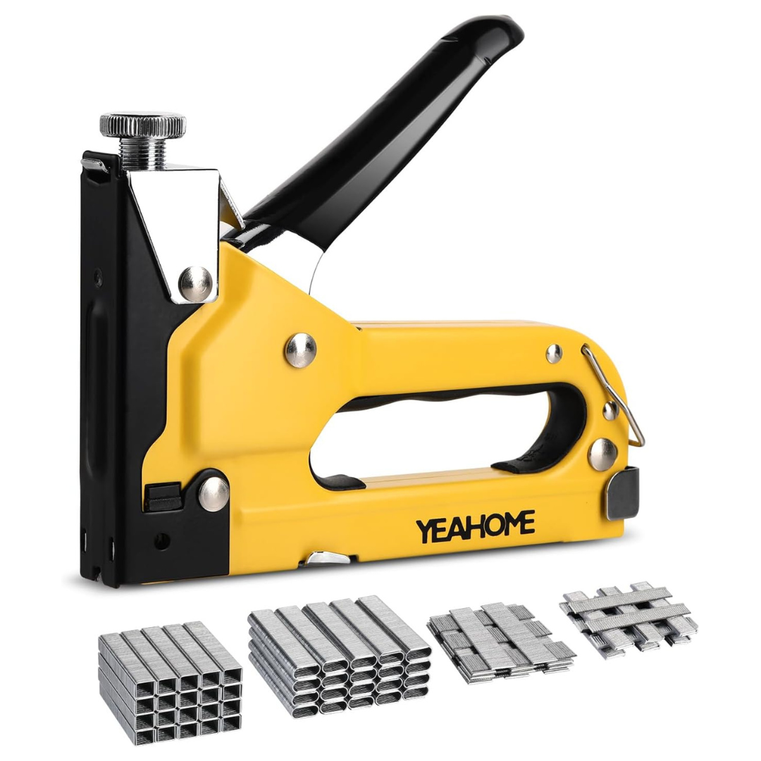 Yeahome Upholstery Gun Heavy Duty 4-in-1 Stapler
