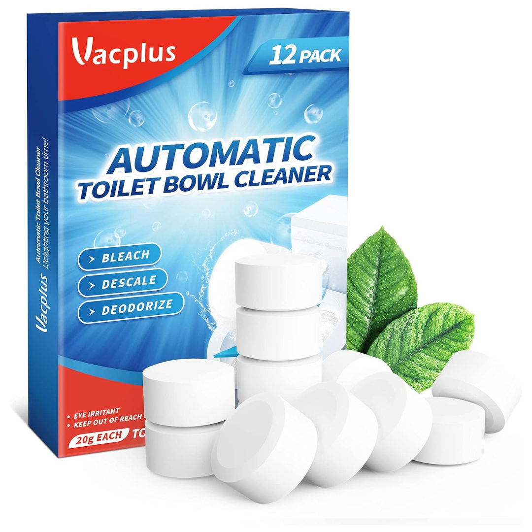 12-Pack 1.7oz Automatic Toilet Bowl Cleaner Tablets W/ Bleach
