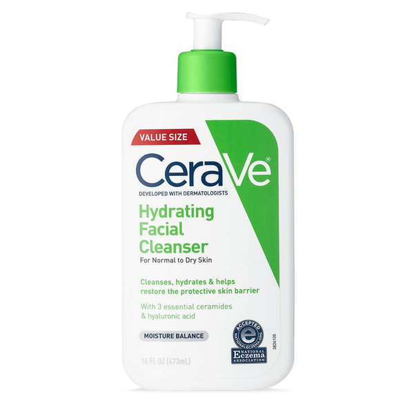 16 Fl Oz CeraVe Hydrating Daily Face Wash For Dry Skin