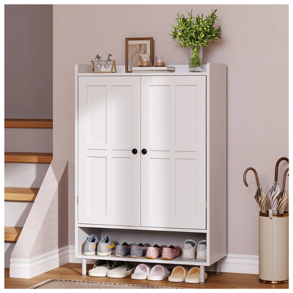 Lark Manor 6-Tier 24-Pairs Shoe Cabinet With Doors & Adjustable Shelves