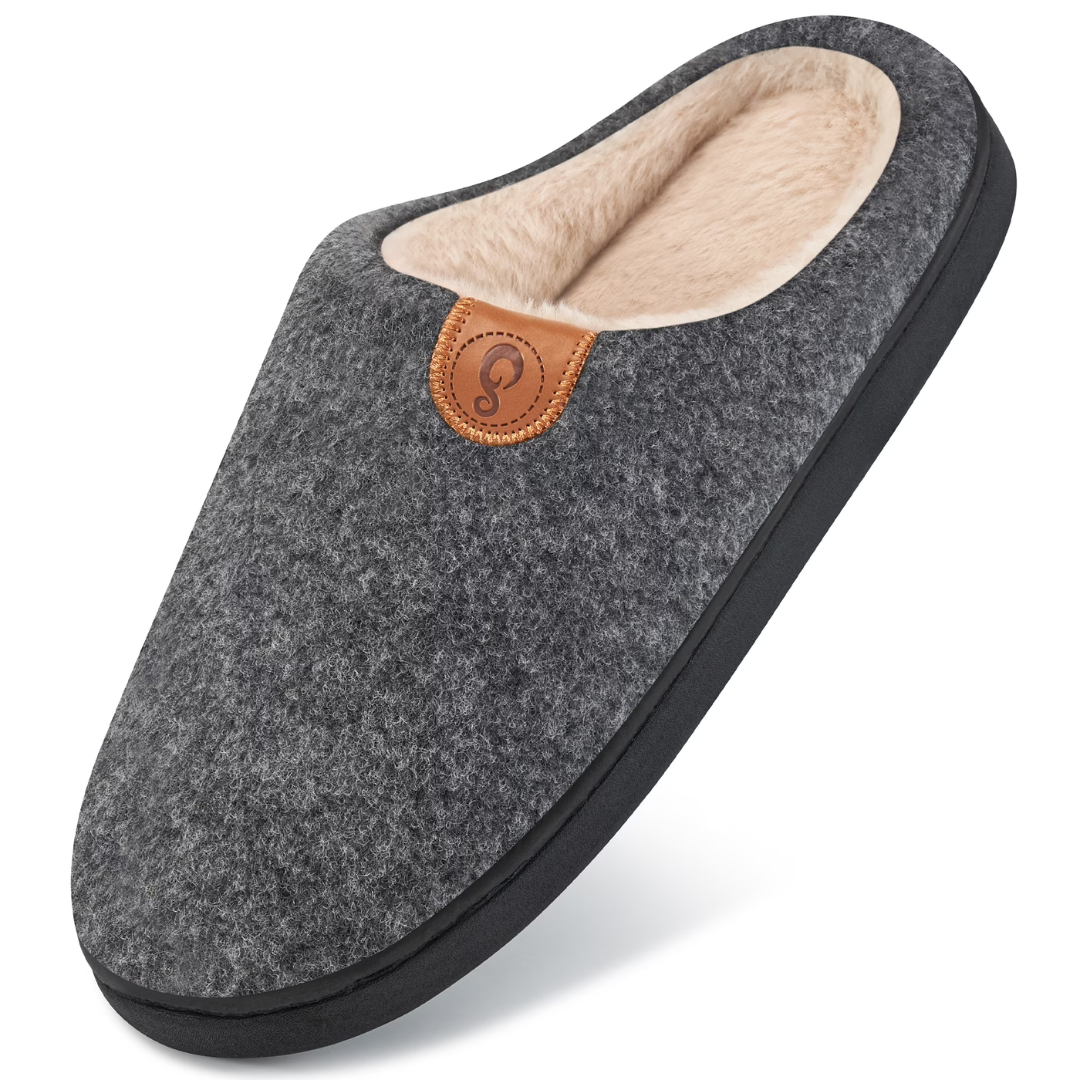 Men's Slippers Memory Foam Warm House Non Slip Fuzzy Shoes (Various)
