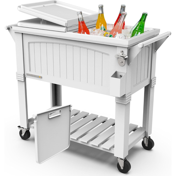 Permasteel Spacious 80-Qt Capacity Party Cooler with Divider