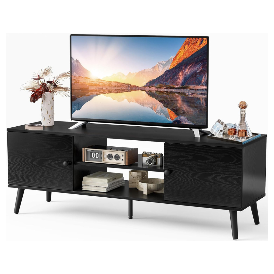 Sweetcrispy TV Stand for 55 60 inch TV with Storage