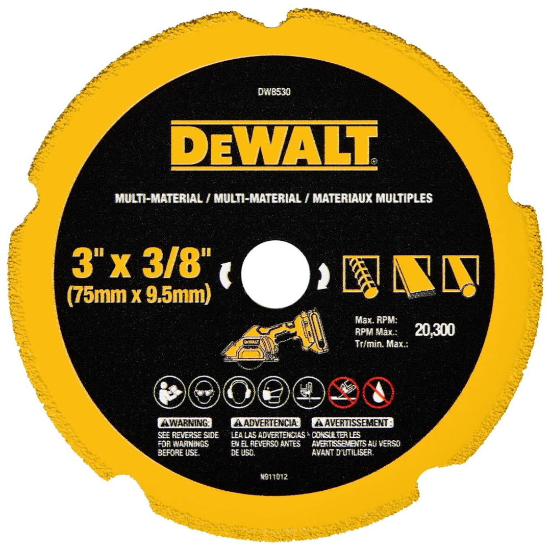 DEWALT 3" Cut Off Wheel with Fine Finish, Ultra Sharp Carbide (DW8530)