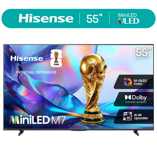 55" Hisense Class M7 Series 4K Ultra HDR Smart QLED Google TV