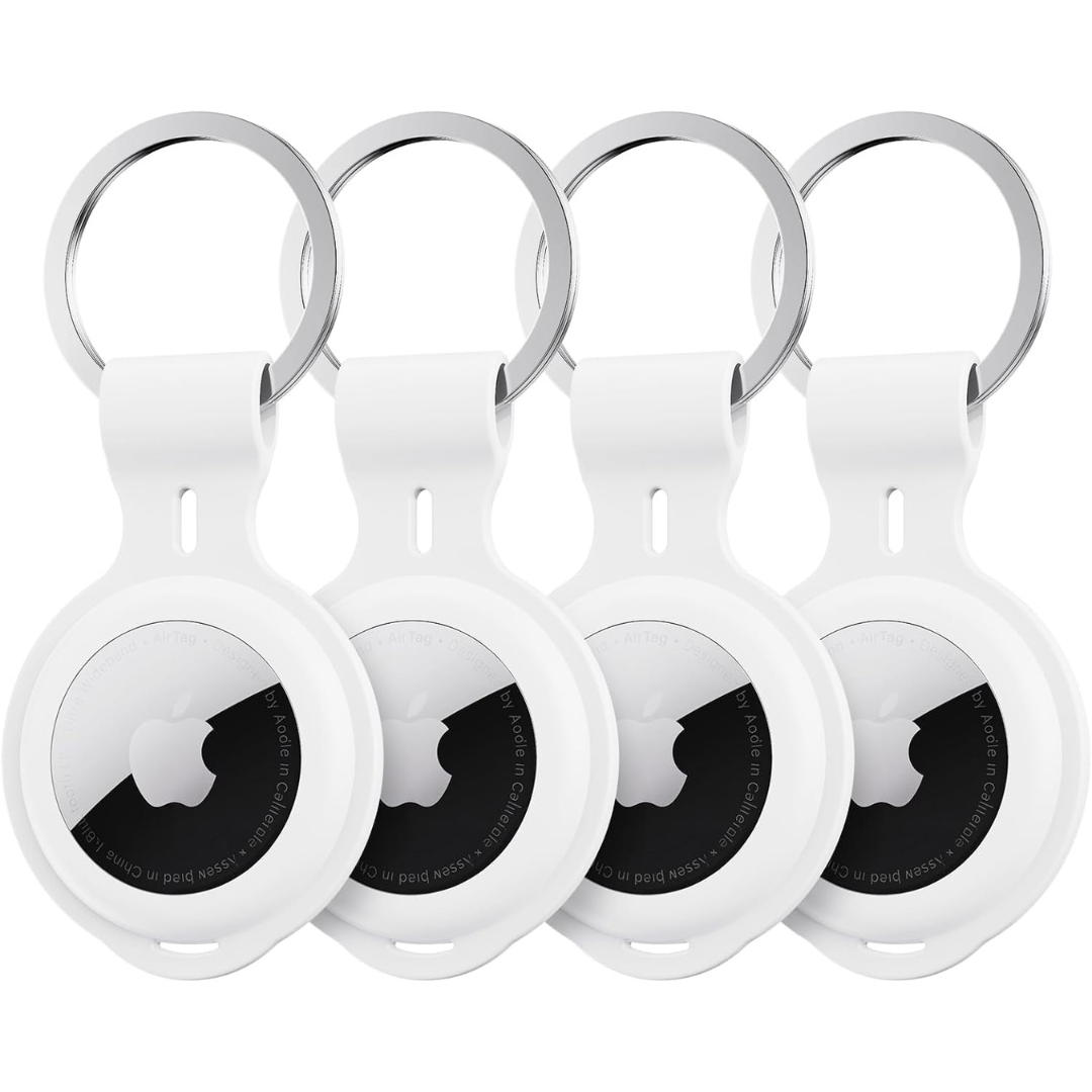 4-Pack Apple Air Tag Holder Case Keychain (Various)