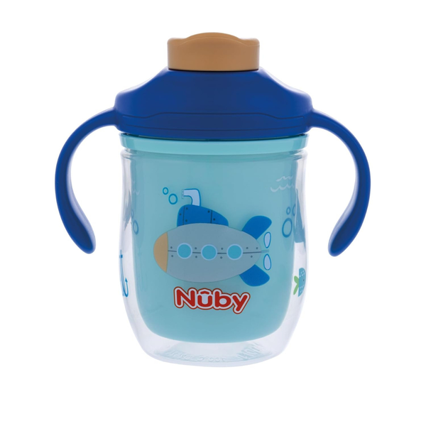 Nuby 2-in-1 Insulated Toddler Cup With 360º Weighted Straw & Hard Spout
