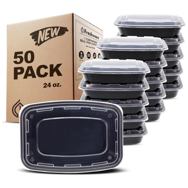 50-Pack Freshware Meal Prep Containers
