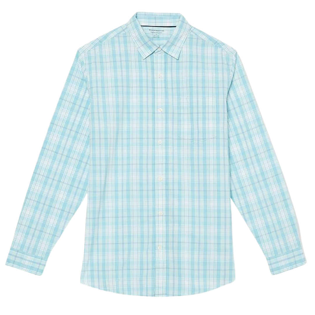 Amazon Essentials Men's Regular-Fit Stretch Poplin Shirt