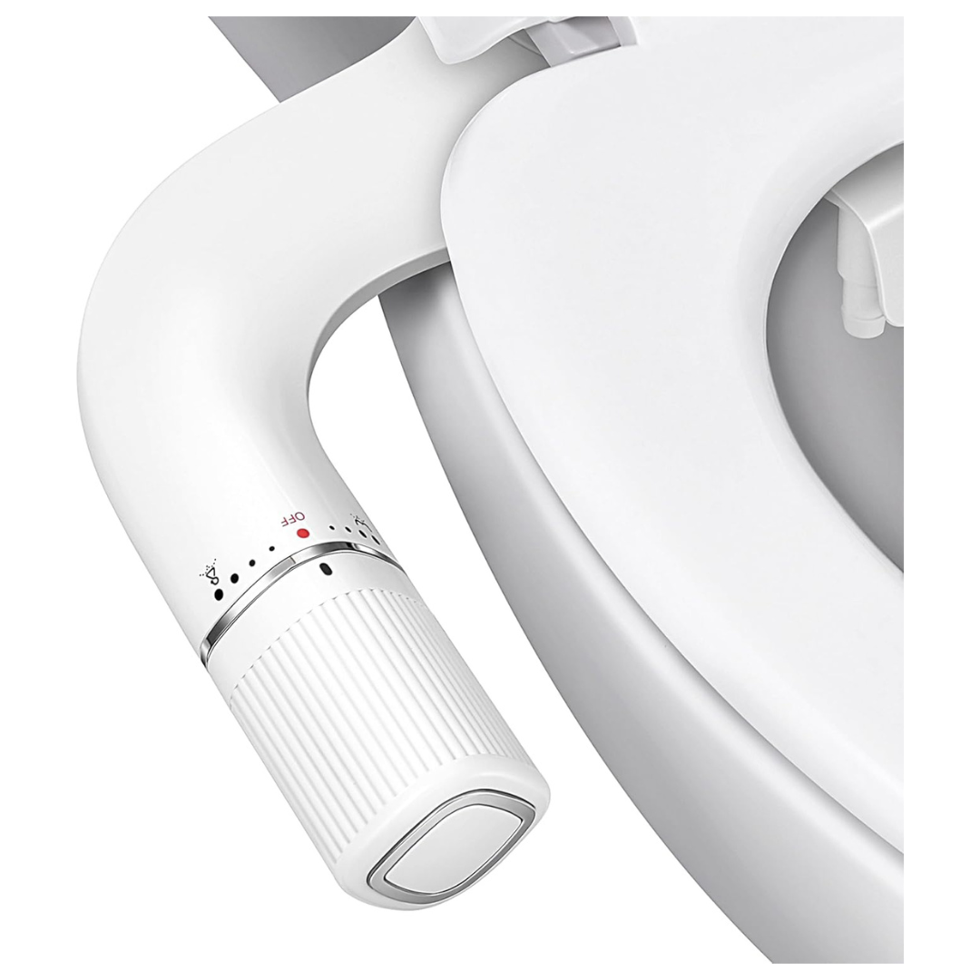 Ultra-Slim Dual Nozzle Toilet Bidet With Inlet