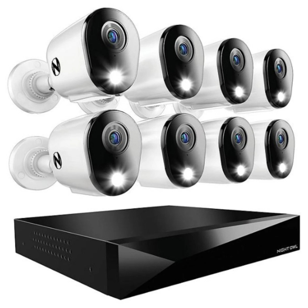 Night Owl 12-Channel 8-Camera Wired 2K 1TB DVR Security System [Open Box]