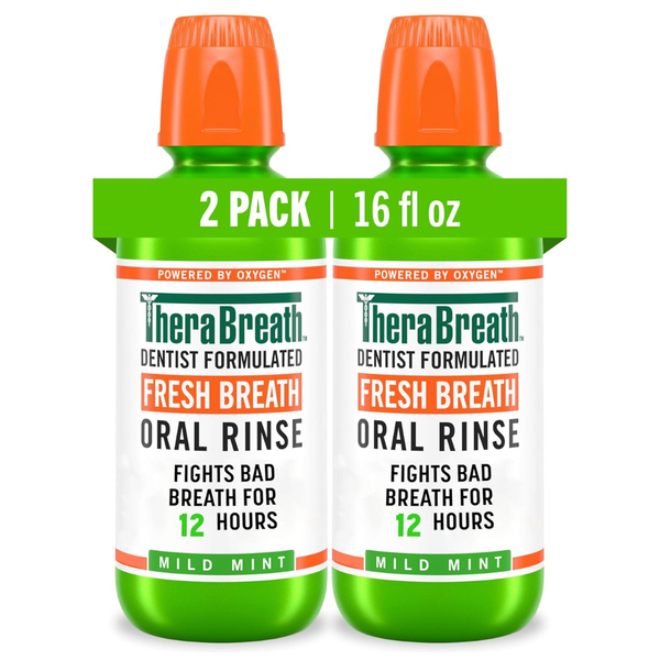 2-Pack 16-Oz TheraBreath Fresh Breath Mouthwash (Mild Mint)