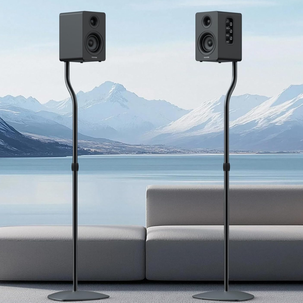 Universal Adjustable 28-38" Satellite & Bookshelf Speaker Stands (Pair)