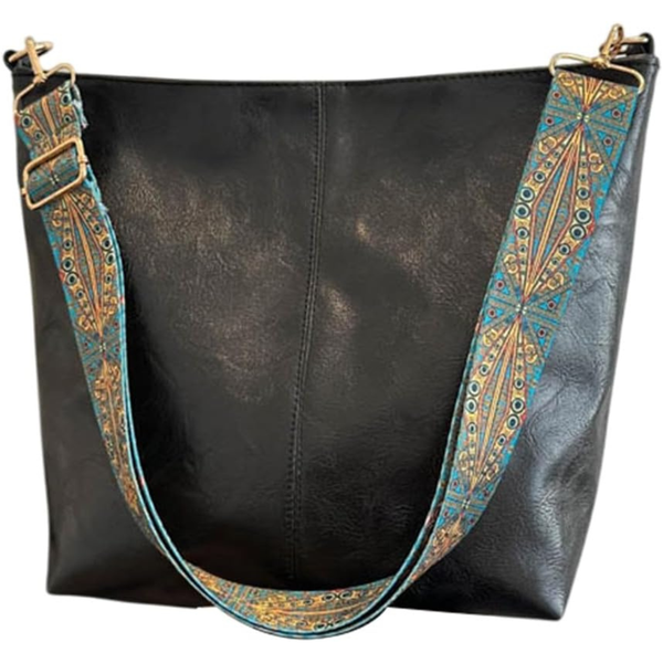 Stylish Vegan PU Leather Crossbody Hobo Bag