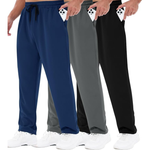 3-Pack Men's Mesh Open Bottom Athletic Sweatpants