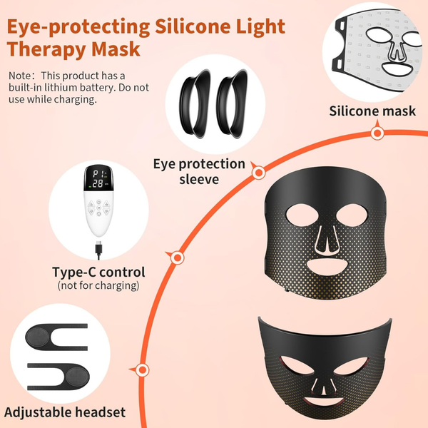 Red Light Face Mask LED 660nm 850nm Infrared Therapy