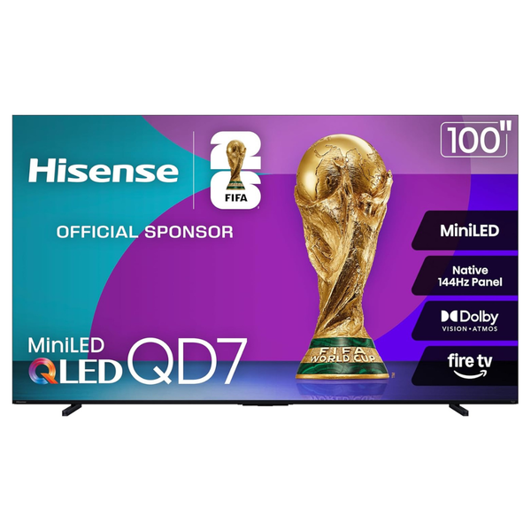 100" Hisense QD7 Series 4K Ultra HDR Smart QLED Fire TV