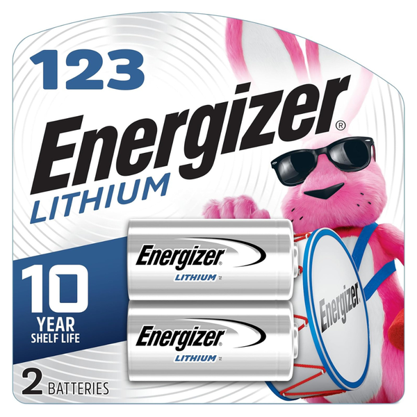 2-Count Energizer Lithium 123 3V Photo Batteries