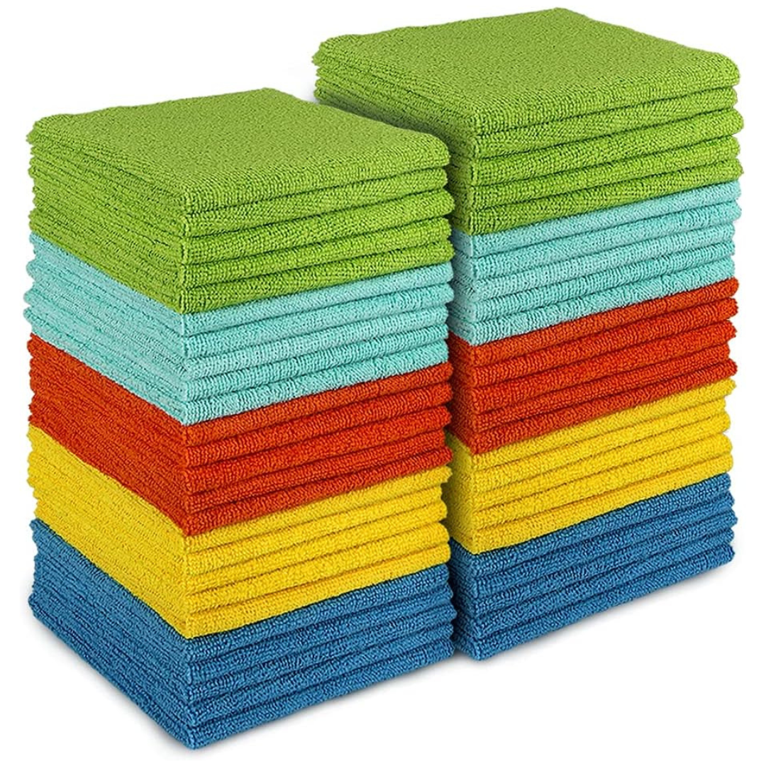 50-Pack AIDEA Microfiber Cleaning Cloths (12" x 12")