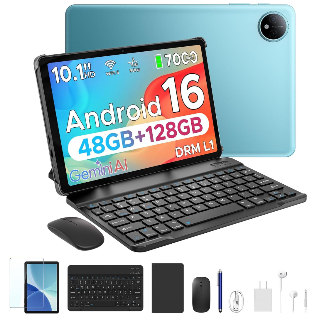 Pockam P10 10" 128GB Wi-Fi Tablet with Keyboard