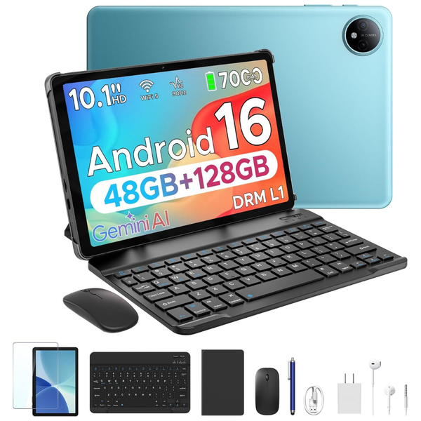 Pockam P10 10" 128GB Wi-Fi Tablet with Keyboard