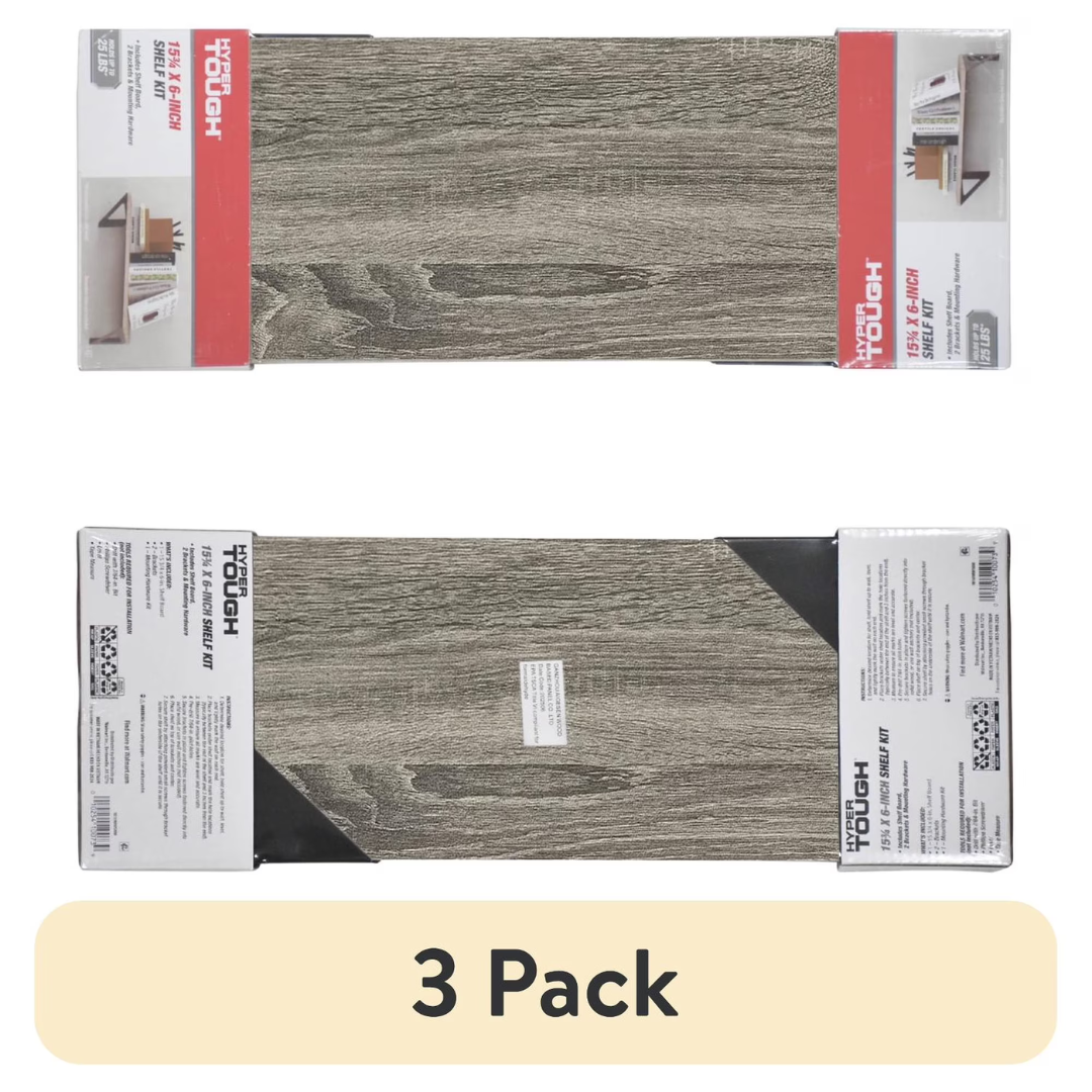 3-Pack Hyper Tough 15-3/4" x 6" Shelf Kit