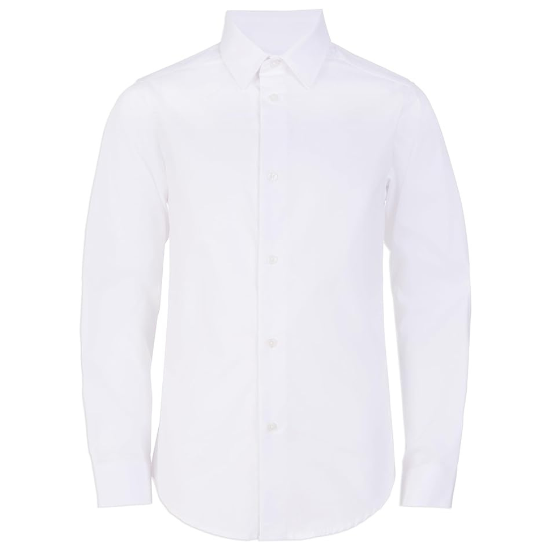 Calvin Klein Boy's Long Sleeve Slim Fit Dress Shirt