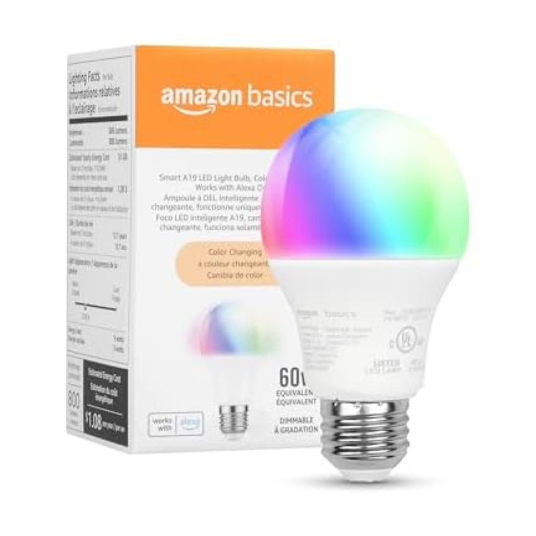 Amazon Basics 2.4 GHz Smart A19 LED Light Bulb