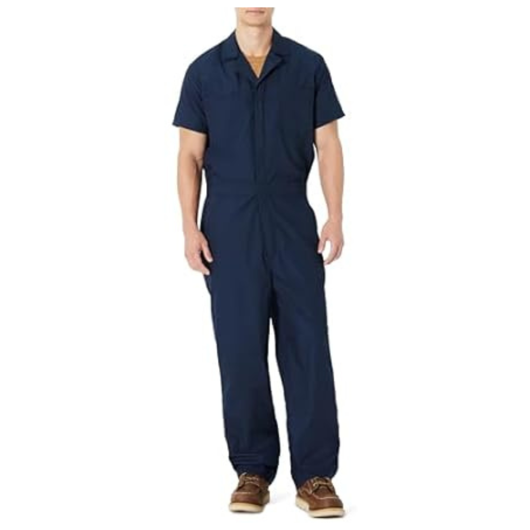 Amazon Basics Men's Relaxed Fit Short Sleeve Workwear Coveralls