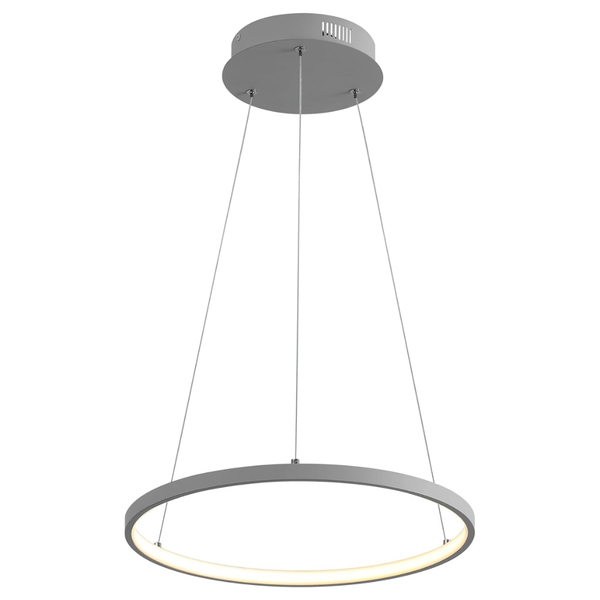 15.75" Gray Modern Integrated LED Pendant Light