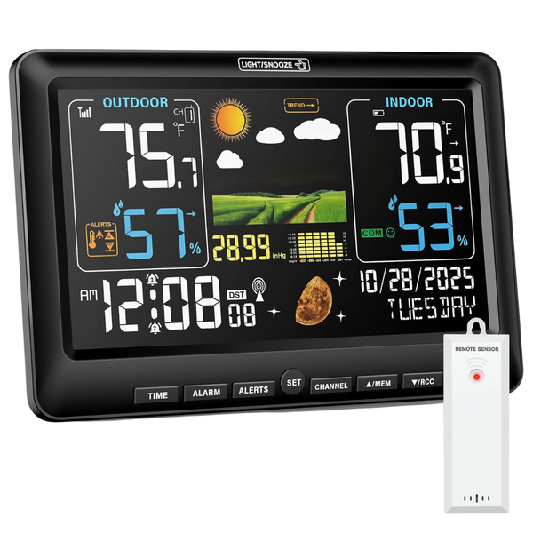 BluSon Weather Station Wireless Indoor Outdoor Thermometer