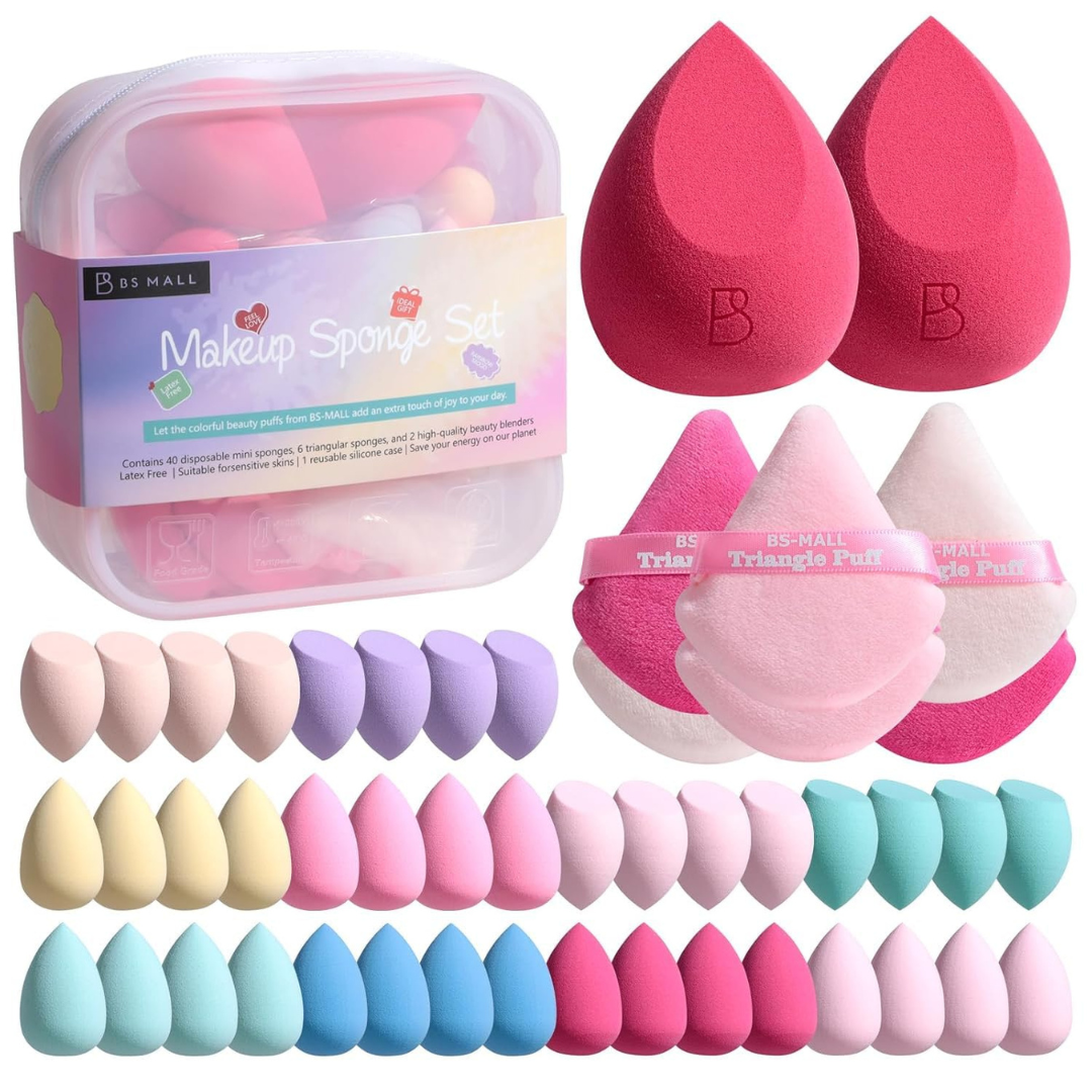 49-Piece BS-Mall Mini Makeup Sponge & Triangle Puff Set
