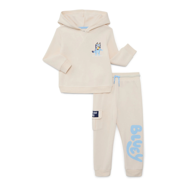 Bluey Toddler Boys' Front Back Graphic Hoodie And Jogger Pants Set