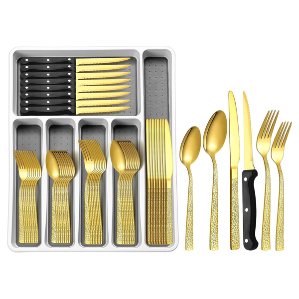 49-Piece Stainless Steel Silverware Set With Organizer