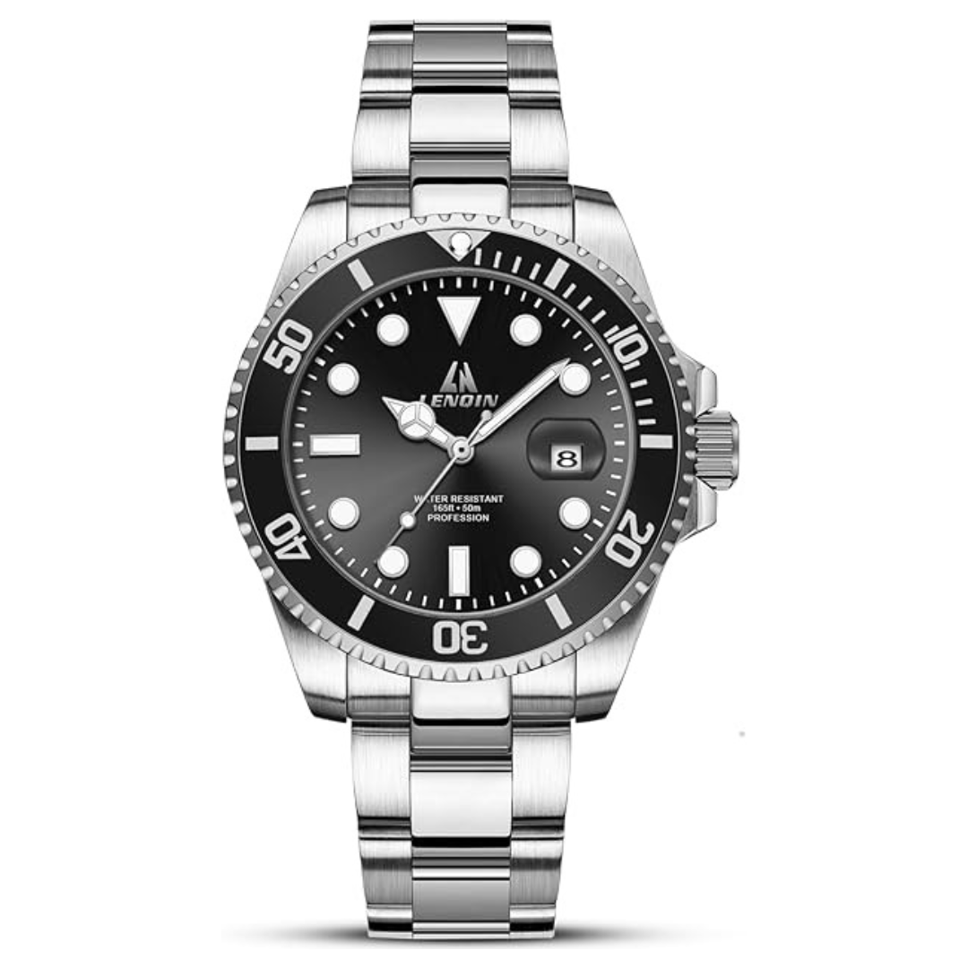 Men's Stainless Steel Waterproof Analog Quartz Watch (Various)