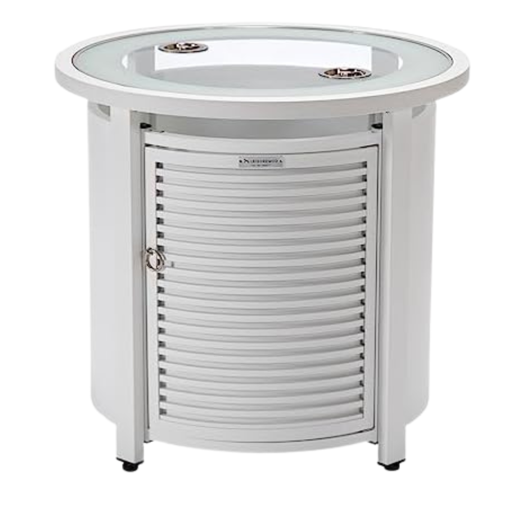 LeisureMod Walbrooke Round Tank Holder Table