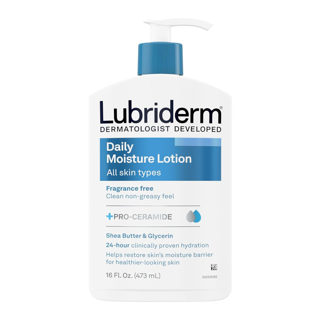 16-Oz Lubriderm Fragrance Free Daily Moisture Lotion + Pro-Ceramide