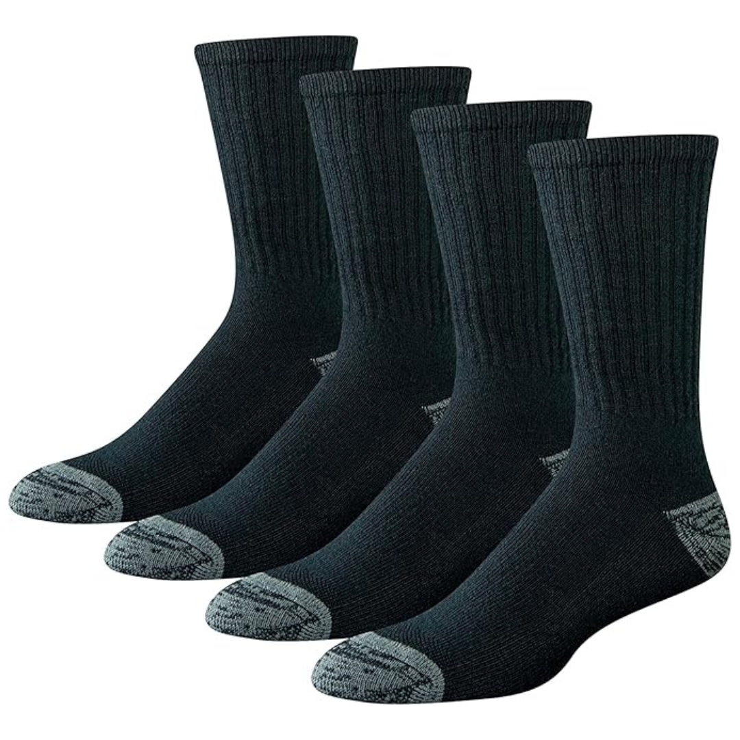 4-Pair Amazon Essentials Men's Cotton Cushioned Socks