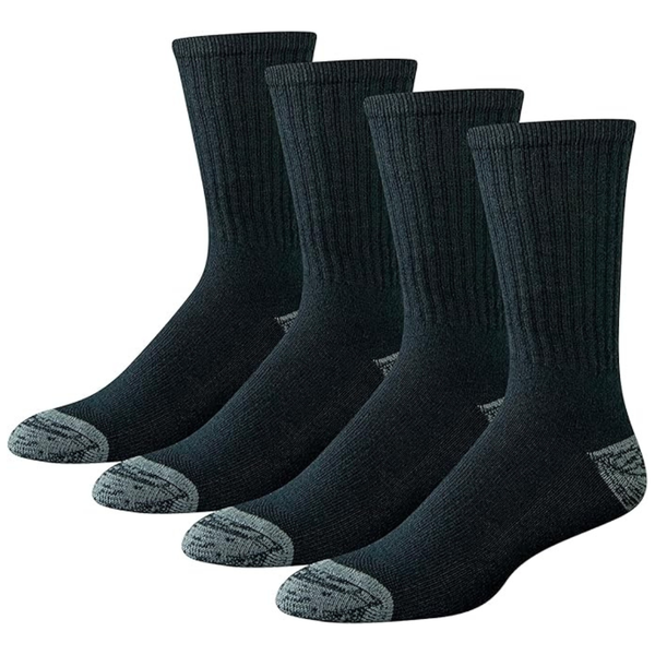 4-Pair Amazon Essentials Men's Cotton Cushioned Socks