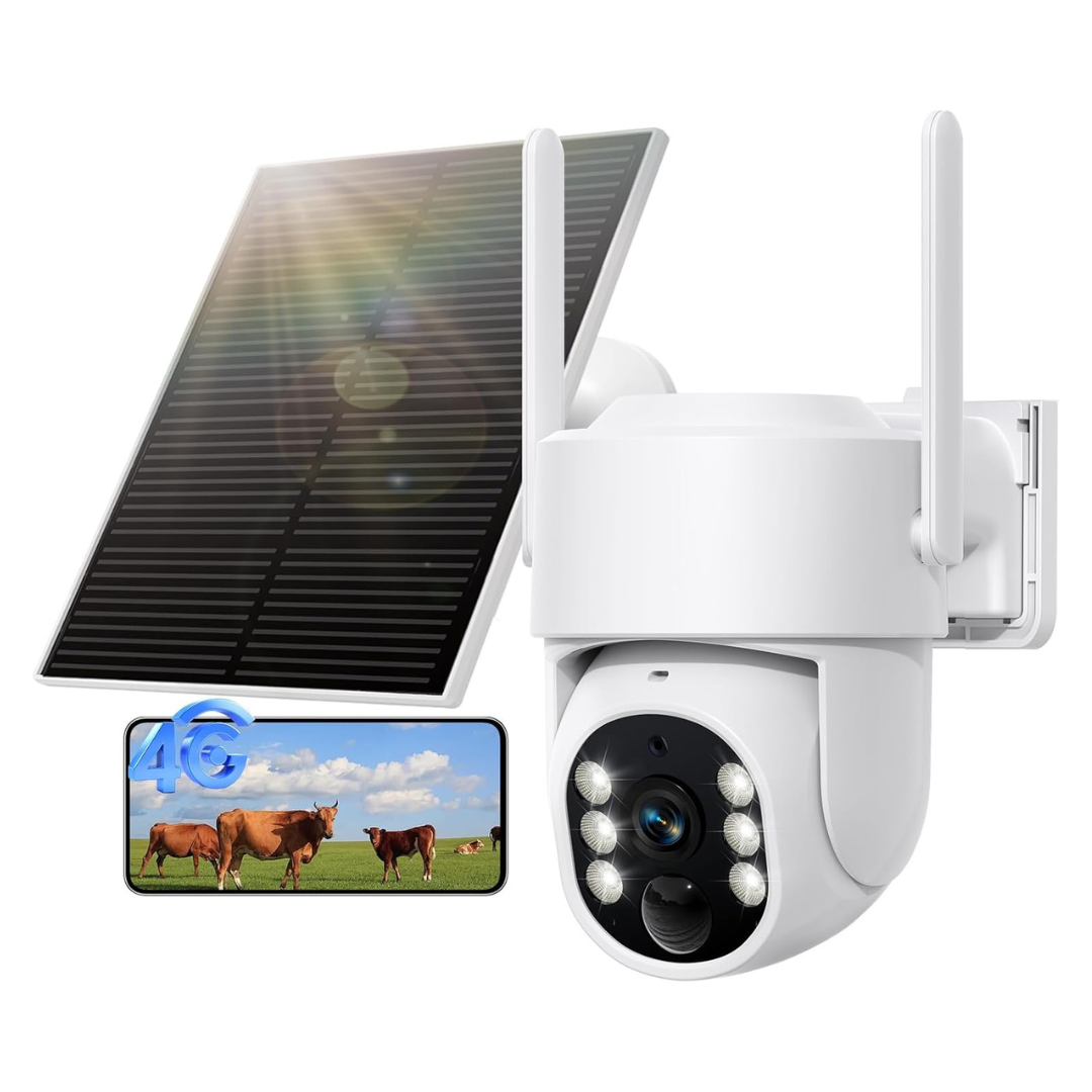 4G LTE Cellular Solar Security Camera With 2-Way Audio