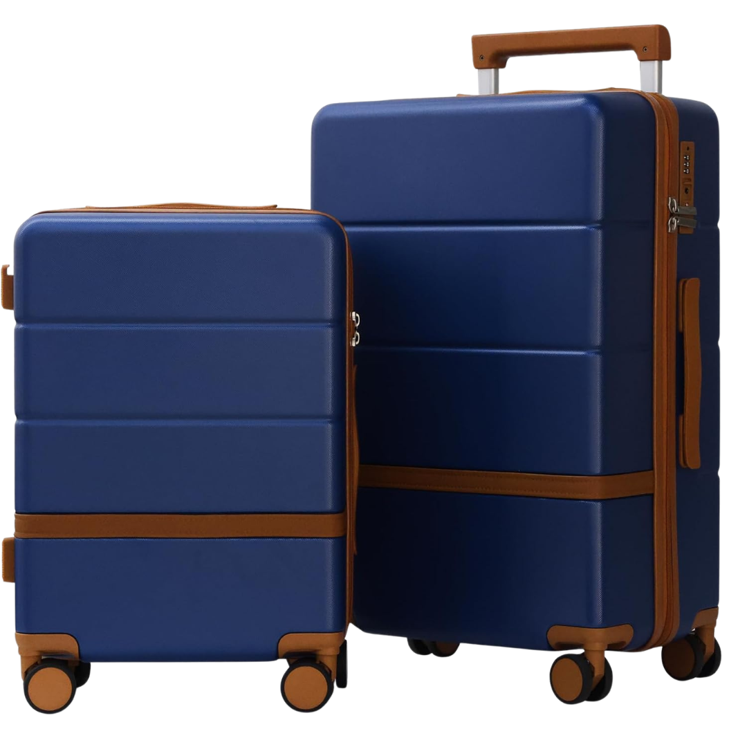 2-Piece Maungti 20'' & 24'' Hardshell Suitcases Luggage Set W/ Wheels
